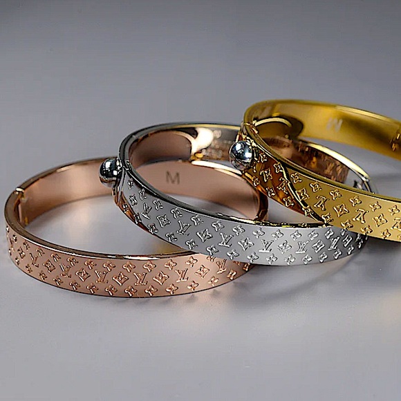 Platinum Silver Bangle Bracelet - Picture 1 of 5